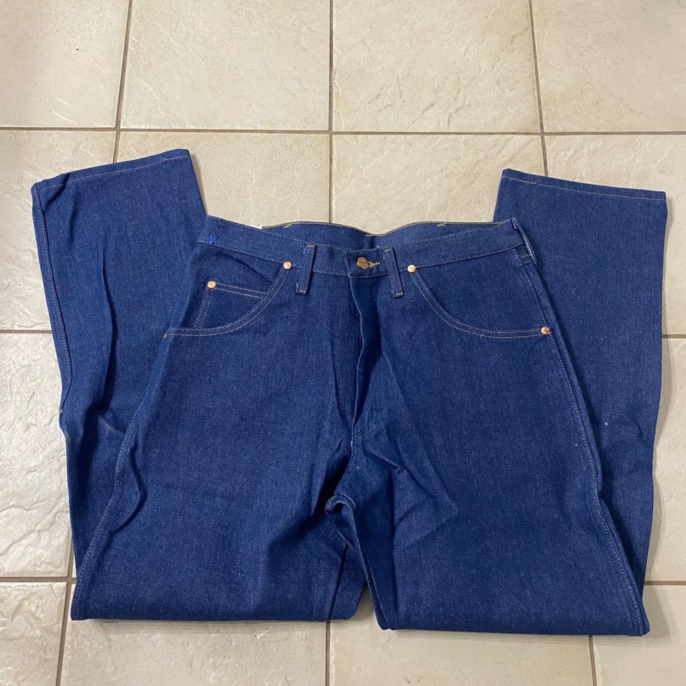 Wrangler Cowboy Cut Relaxed‎ Fit Mens Jeans 34x32 Dark Wash Denim New With Tags